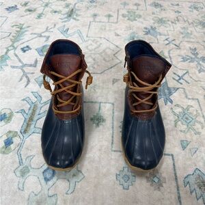 Sperry Navy and Chestnut Boots